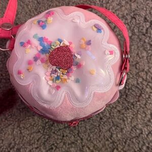 Claire's Pink Heart Confetti Kids Bag